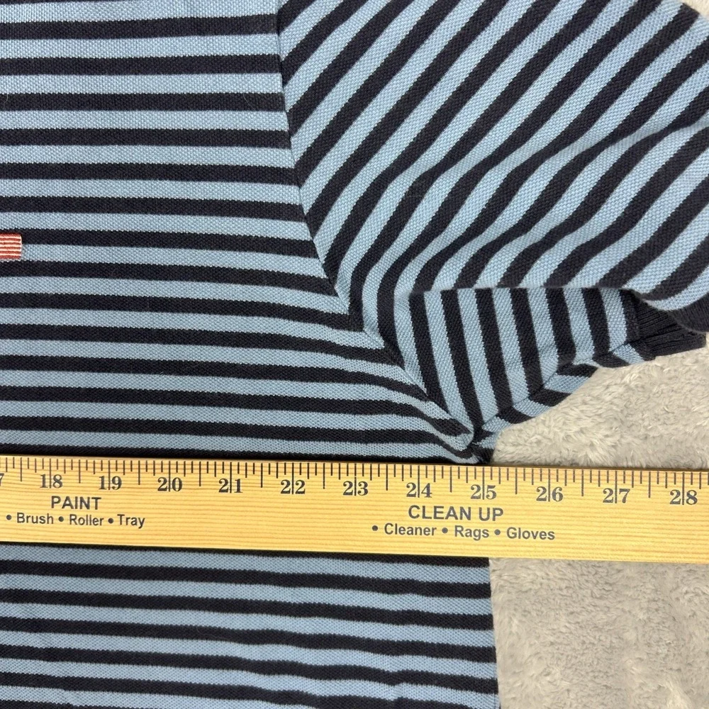 VTG Polo Jeans‎ Company Polo Shirt Short Sleeve Navy Blue Men's Size 2XL Striped